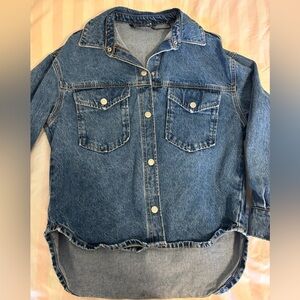 Zara Blue Denim Top